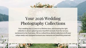Professional wedding photography website banner showing mountain scenery and floral arrangements.