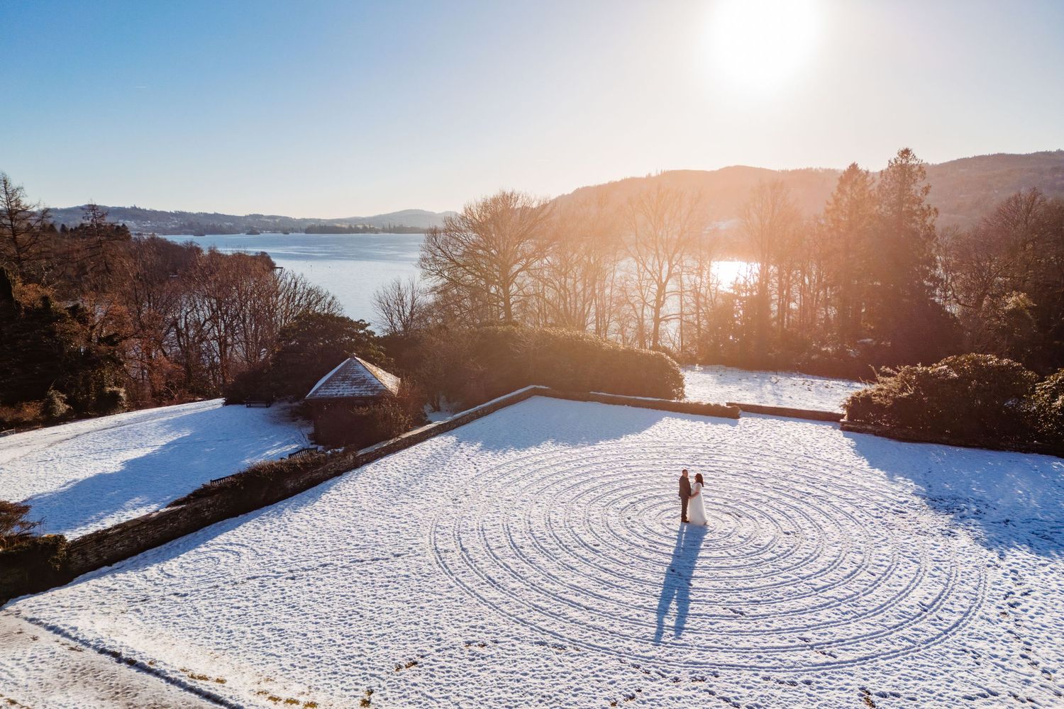 Relaxed Winter Lake District elopement at Cragwood Hotel in the snow.