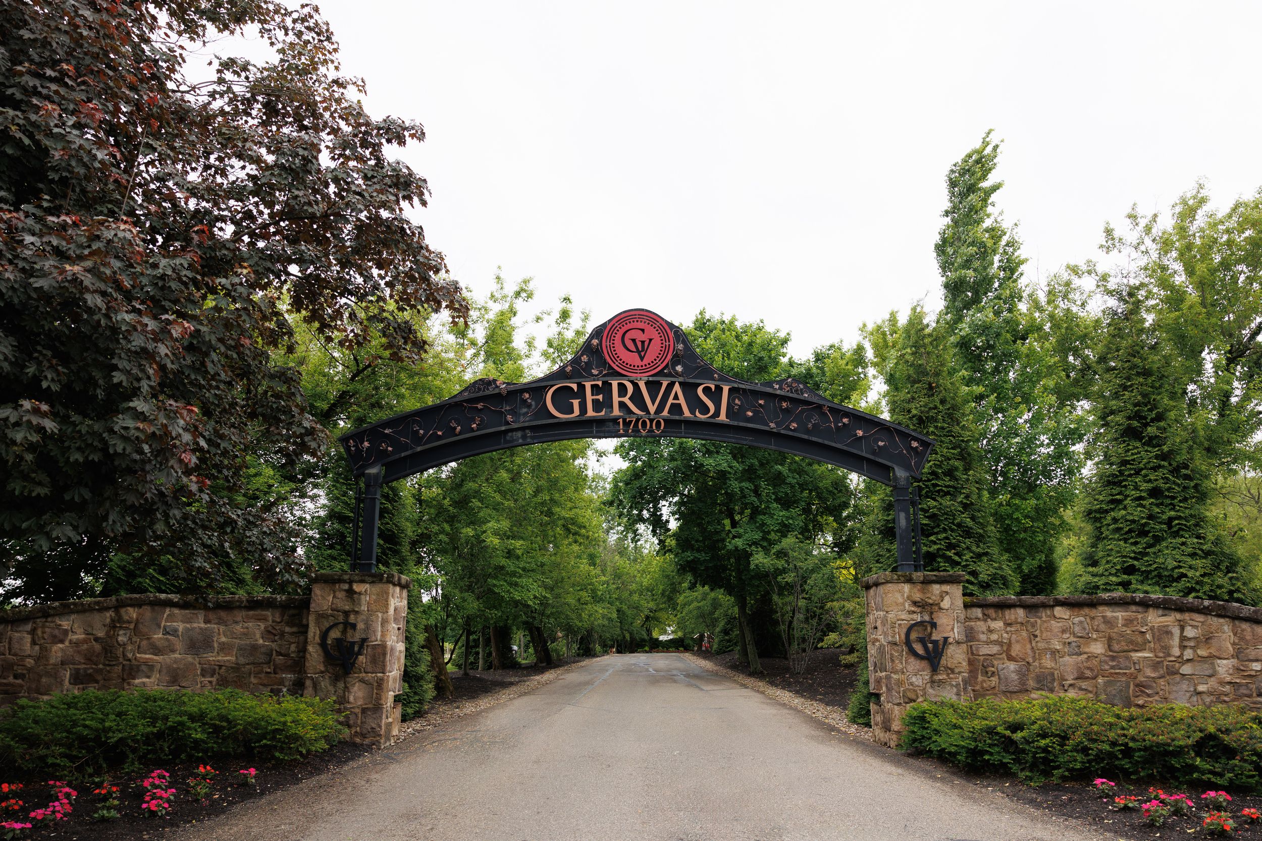 Entranceway of Gervasi Vineyards in Canton, Ohio, photographed by Tom Forrest.