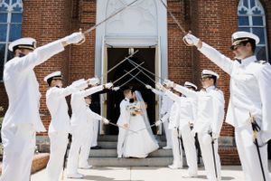 Catholic wedding portrait