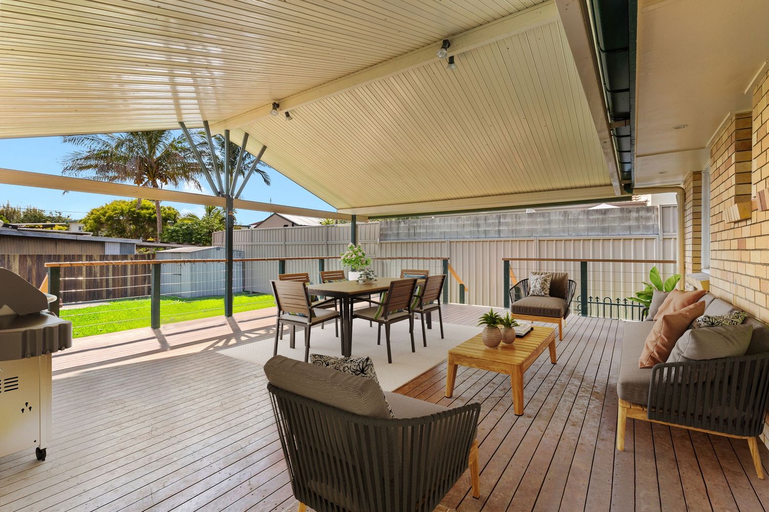 Item and furniture removal with added virtual staging for real estate photography in Brisbane.