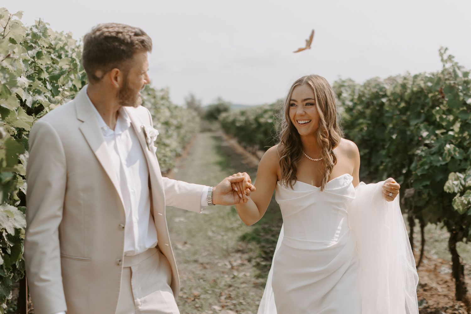 Wedding photography for a romantic wedding in Niagara on the lake at the Hare Winery