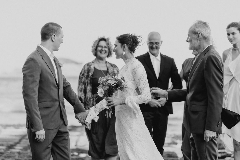 elopement at Tessellated Pavements captured by Tasmanian wedding photographer Joss Jensen Photography