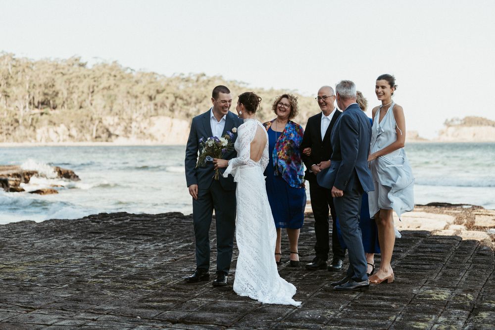 elopement at Tessellated Pavements captured by Tasmanian wedding photographer Joss Jensen Photography