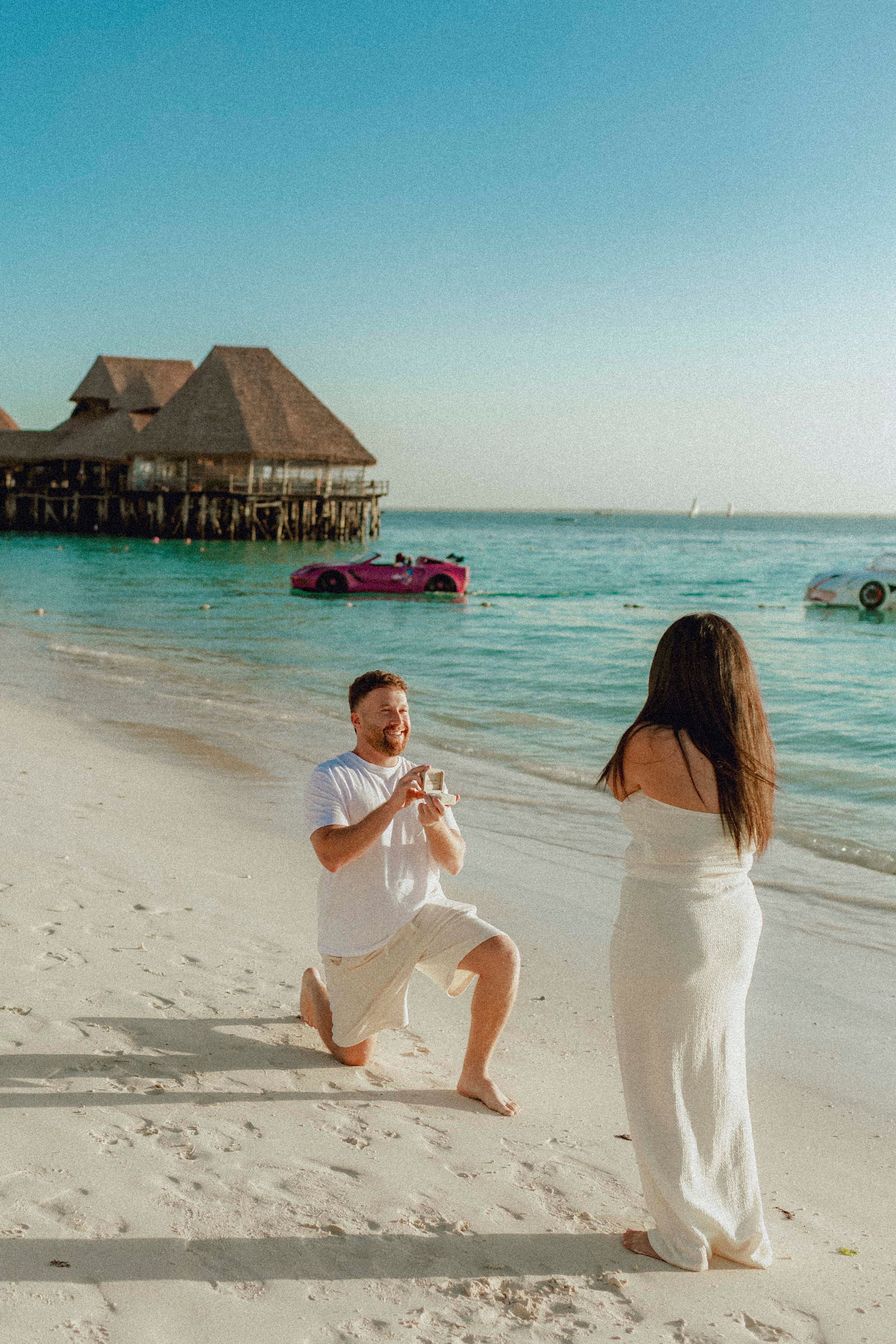 Zanzibar romantic engagement photoshoot