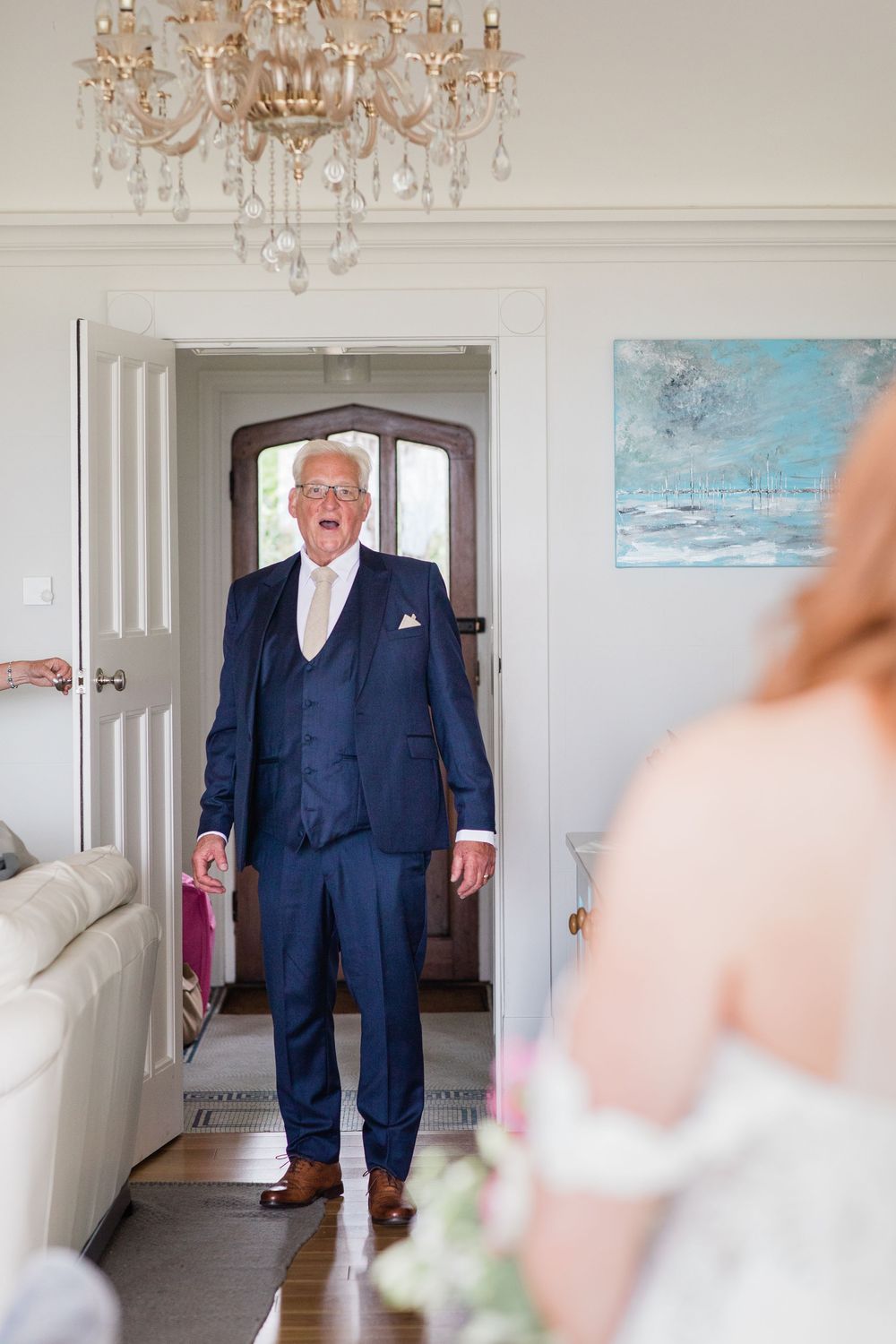 First look with Dad by Maddie Waters Hampshire Photographer