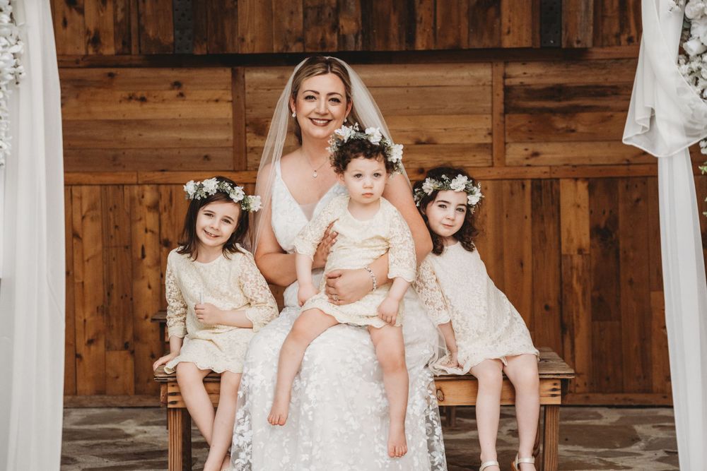 Bride and her daughters Lafayette event space