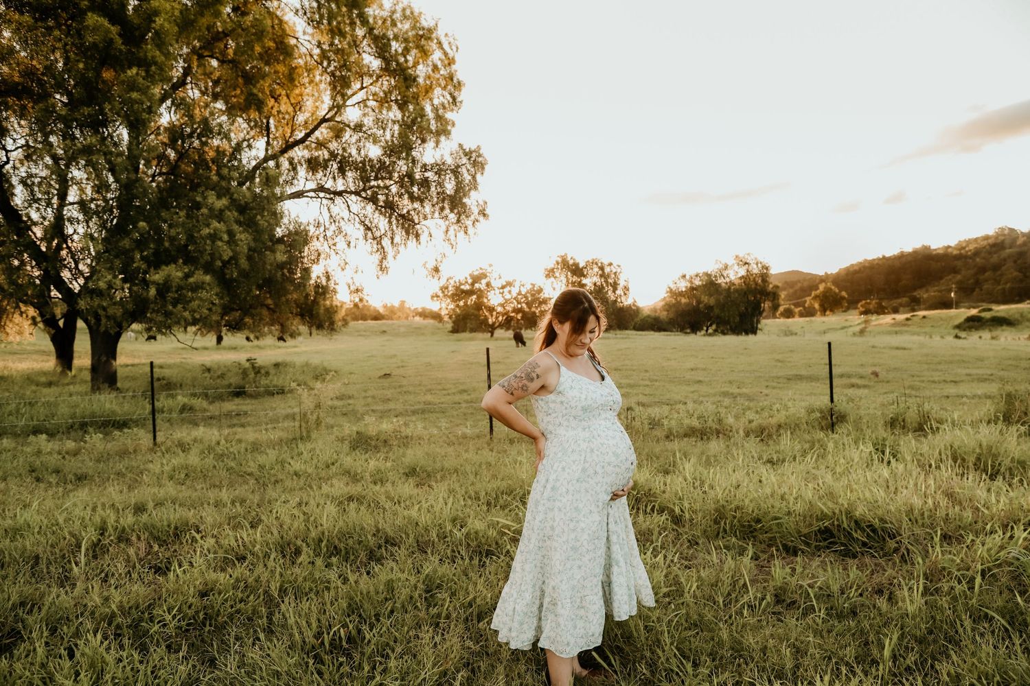 Sun glowing, baby growing.
