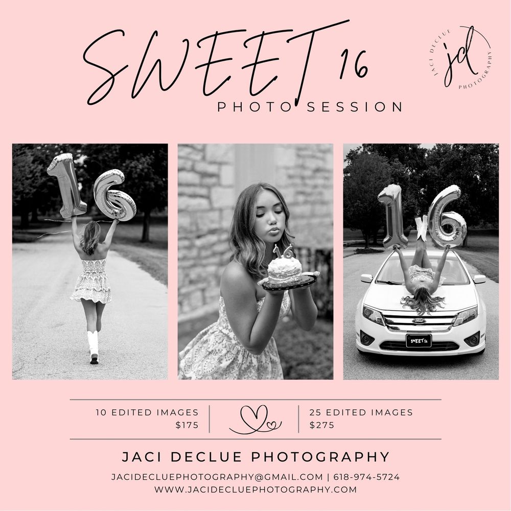 Sweet 16 Sessions - Capture this special milestone!