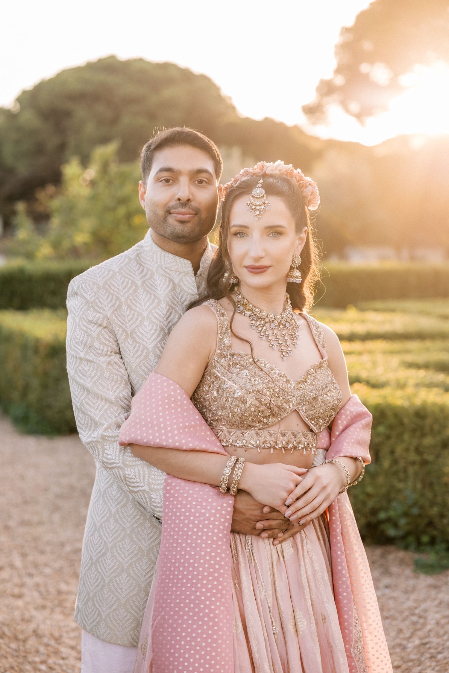 cinematic editorial portrait multicultural couple Portugal