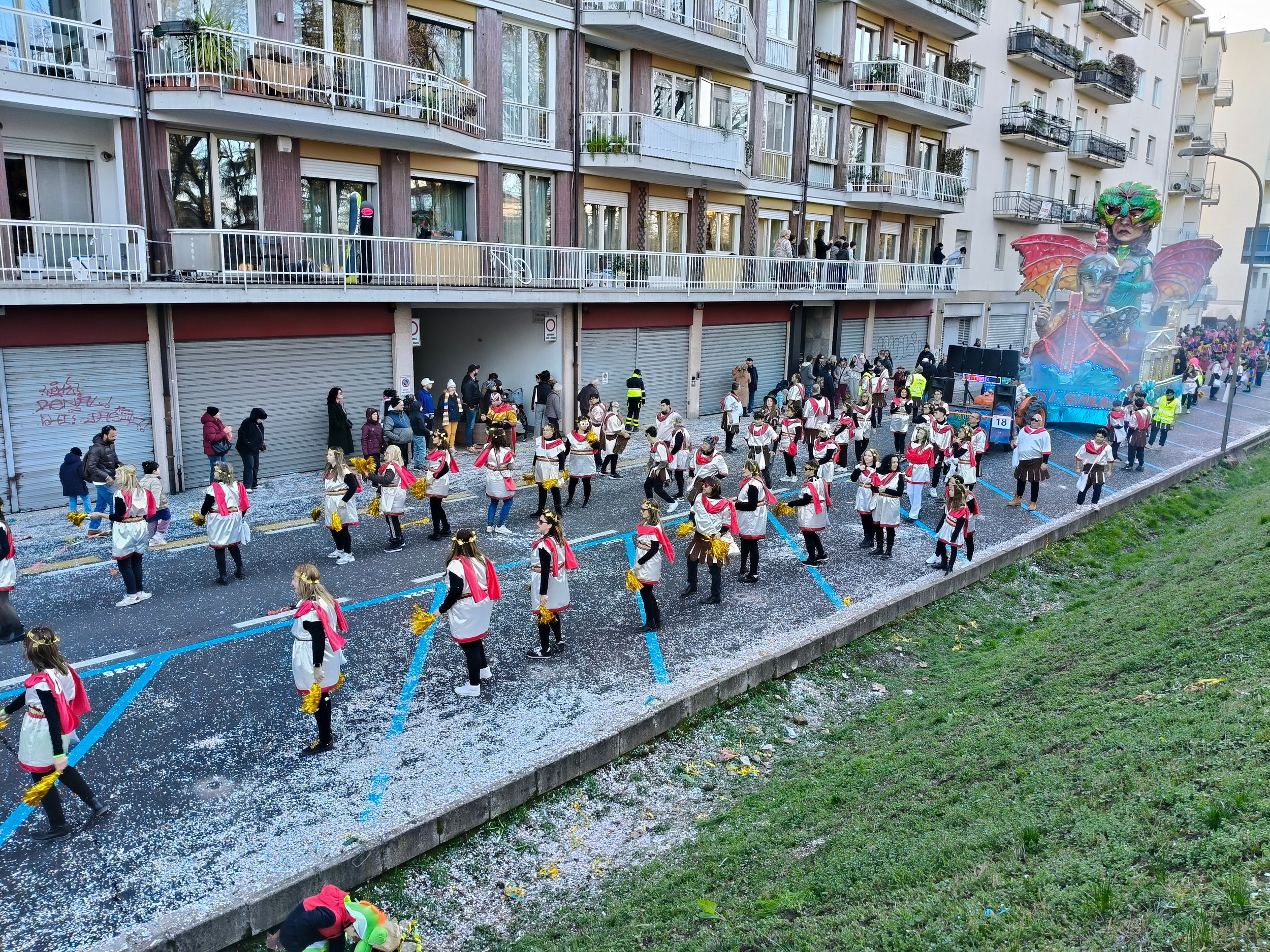 Treviso Carnival Parade 2026. The Santa Maria di Sala Youth Group with the show “The Wings of Victor”.