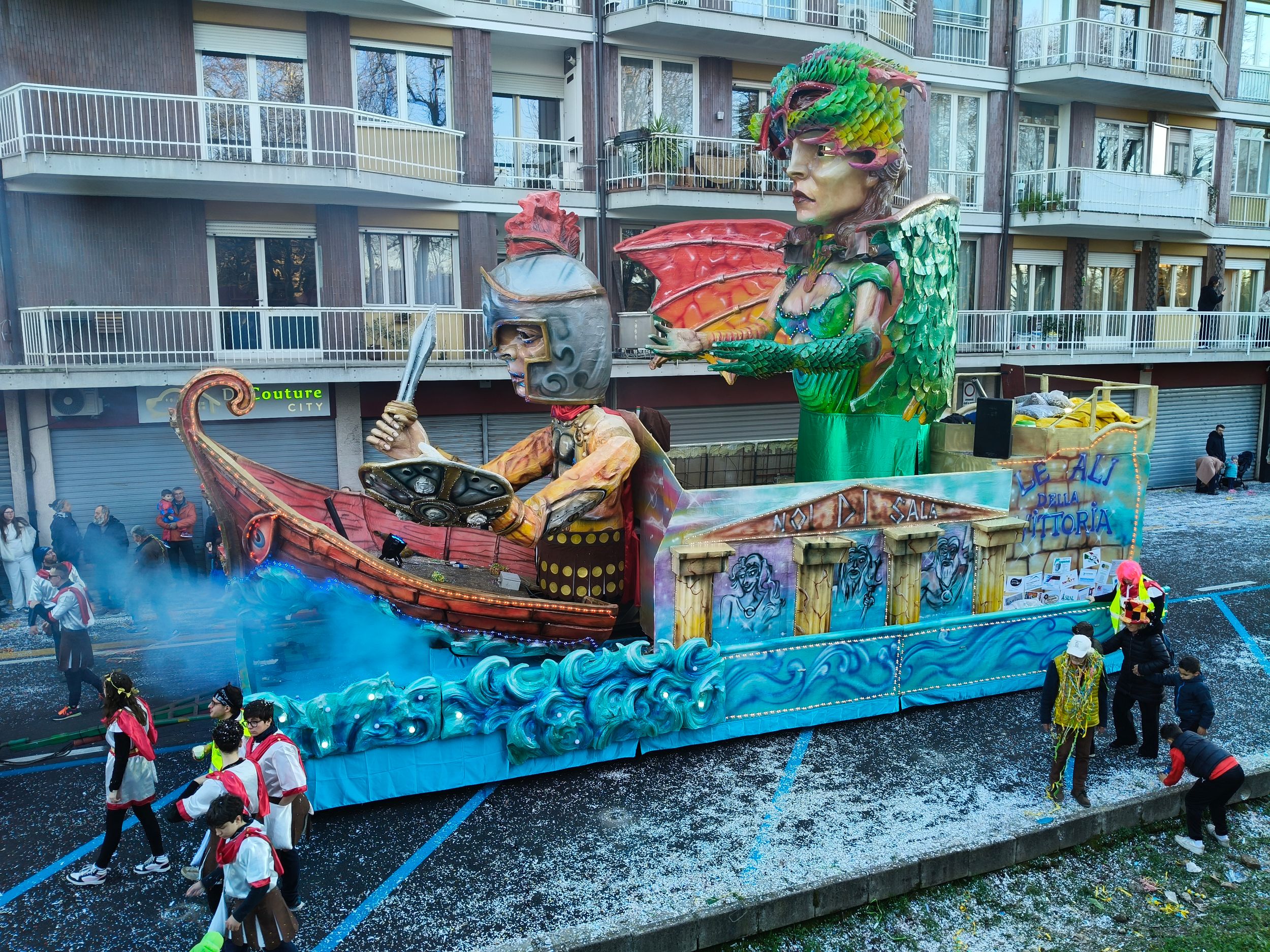 Treviso Carnival Parade 2026. The Santa Maria di Sala Youth Group with the show “The Wings of Victor”.