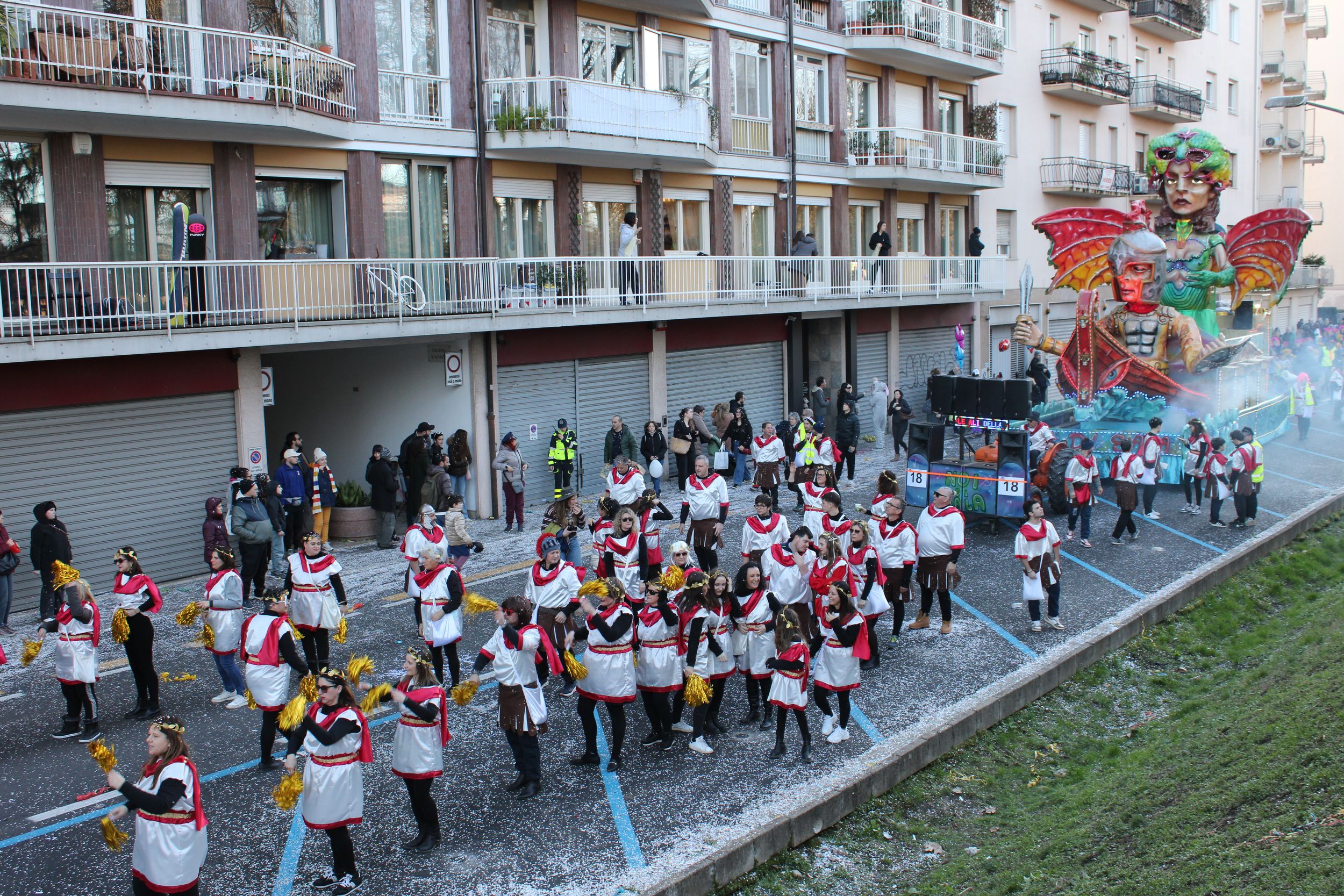 Treviso Carnival Parade 2026. The Santa Maria di Sala Youth Group with the show “The Wings of Victor”.