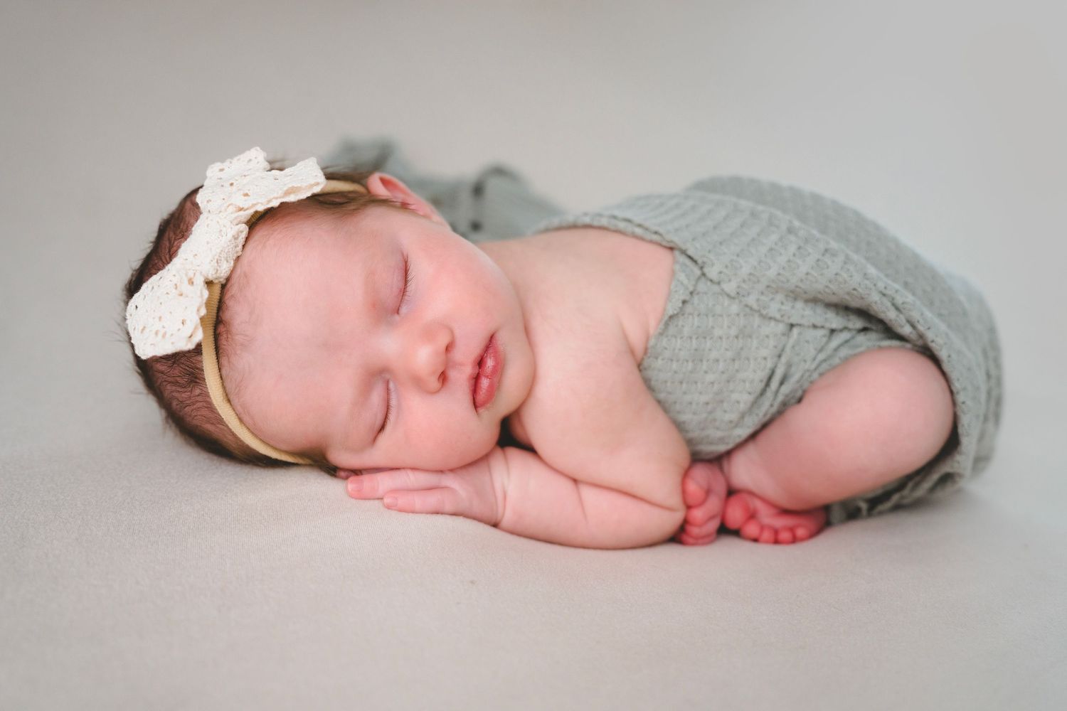 Newborn, baby girl, studio, West Michigan