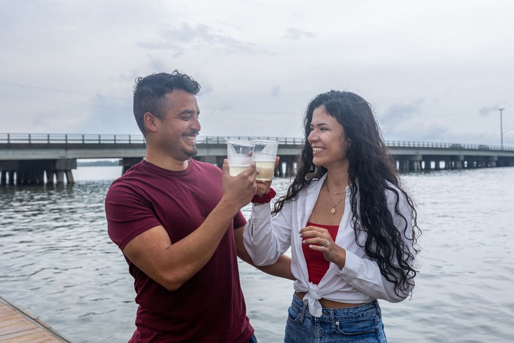 ENGAGEMENT PHOTOGRAPHY BY SAMANTHA ANN PHOTO STUDIO IN SWANSBORO NC NEAR EMERALD ISLE BEACH SURPRISE PROPOSAL PHOTOS