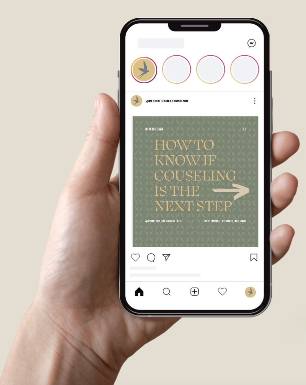 redeeming her counseling brand identity