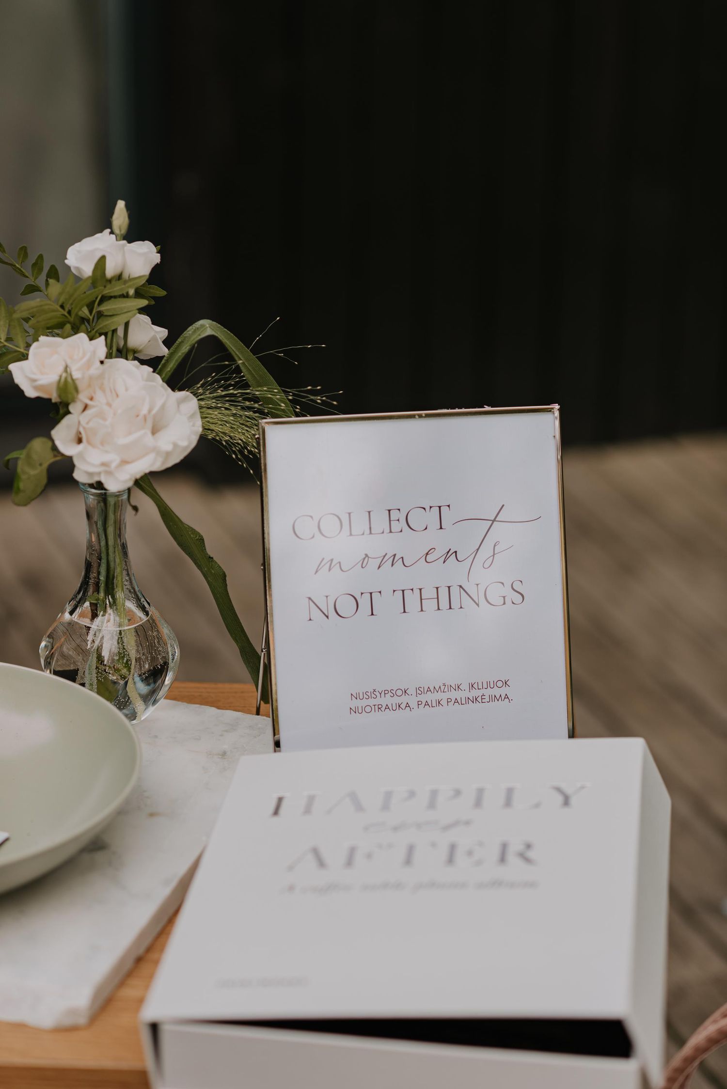 Elegant wedding stationery and details with delicate calligraphy and soft pink flowers.