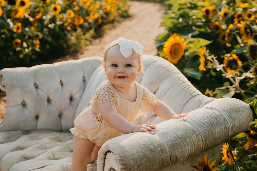 summer, portraits, family, sunflowers
