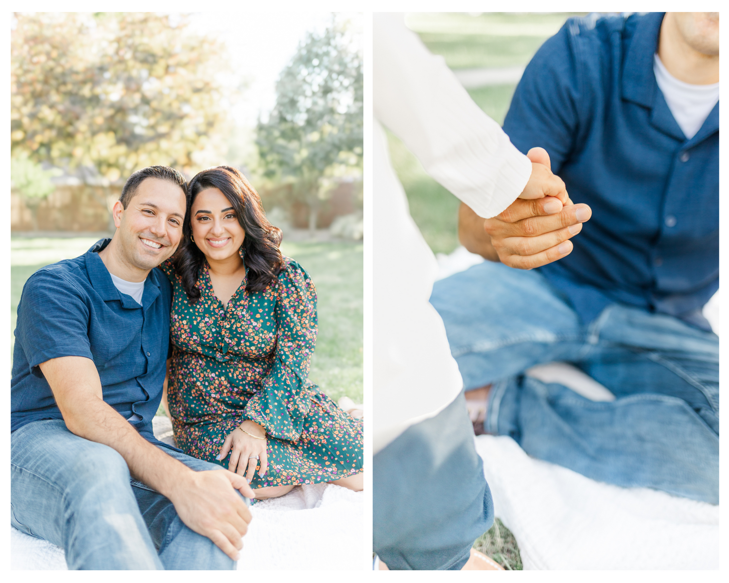 Parents smiling at the camera during Hudson valley fall family photo session