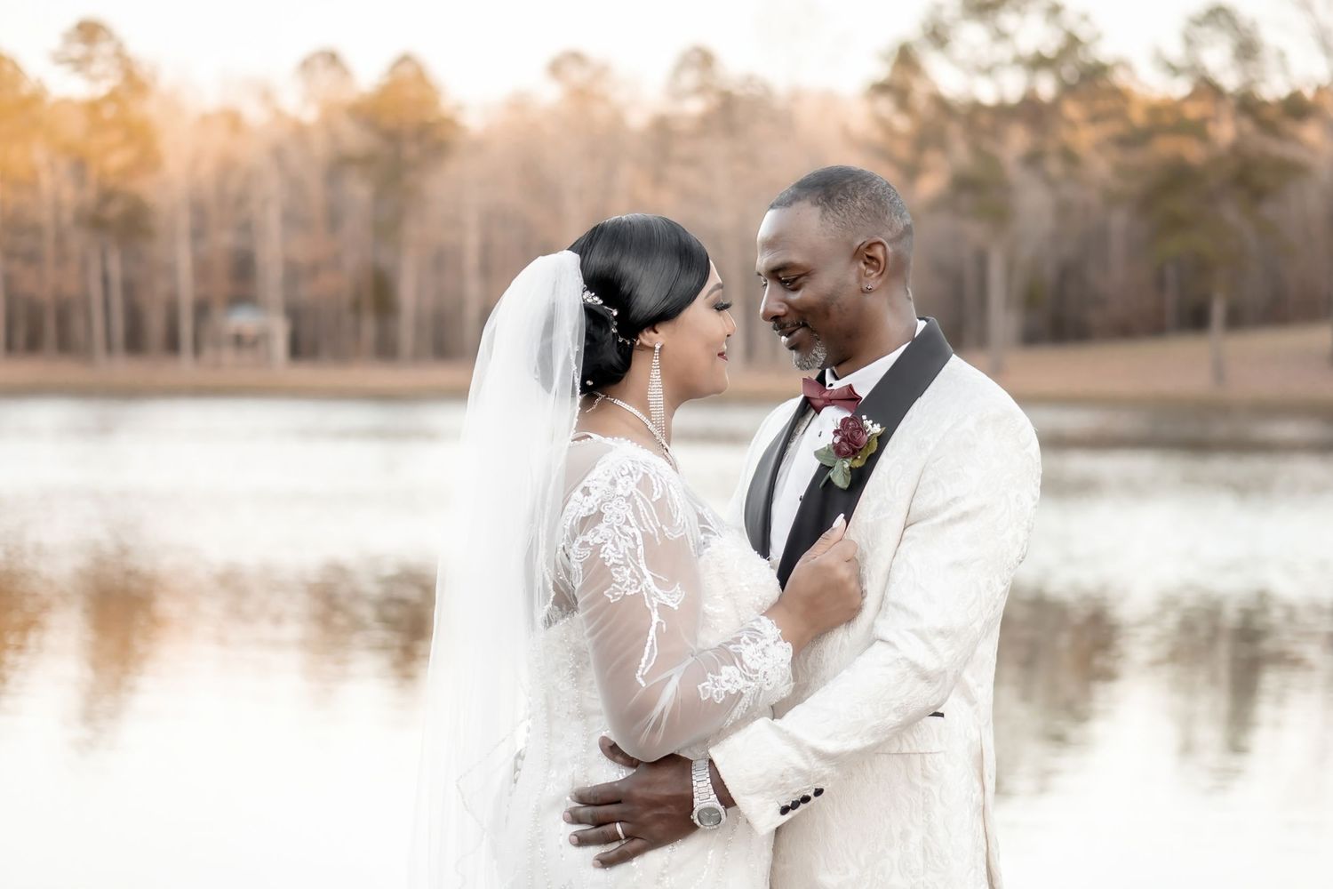 Wedding couple portrait image