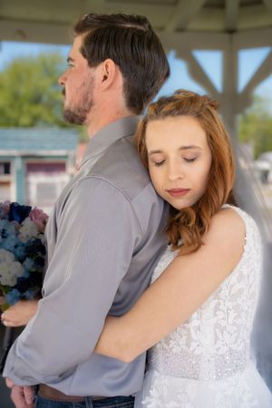 A newlywed couple