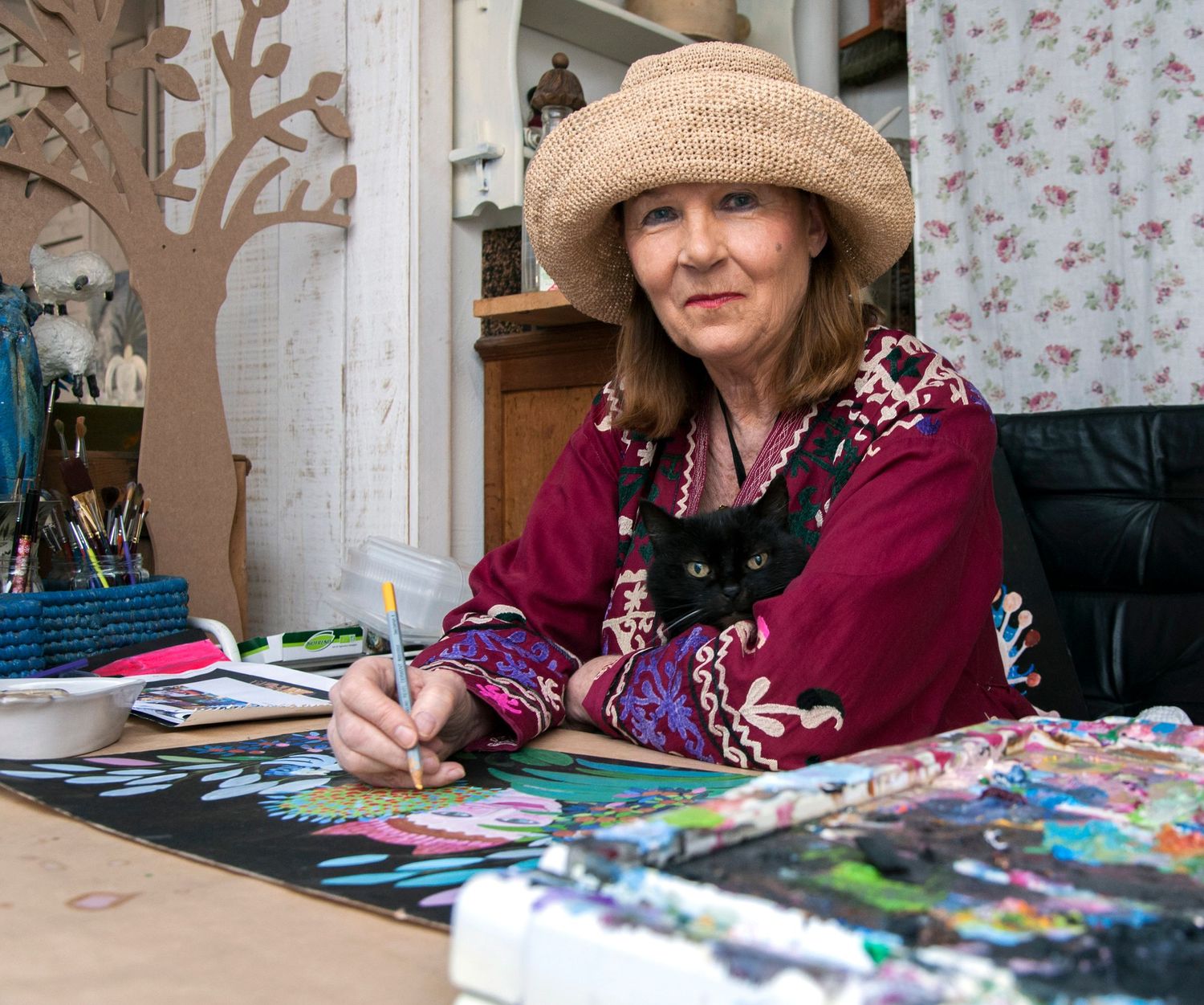 Marie Saleun artiste peintre d'art naïf à Carcassonne