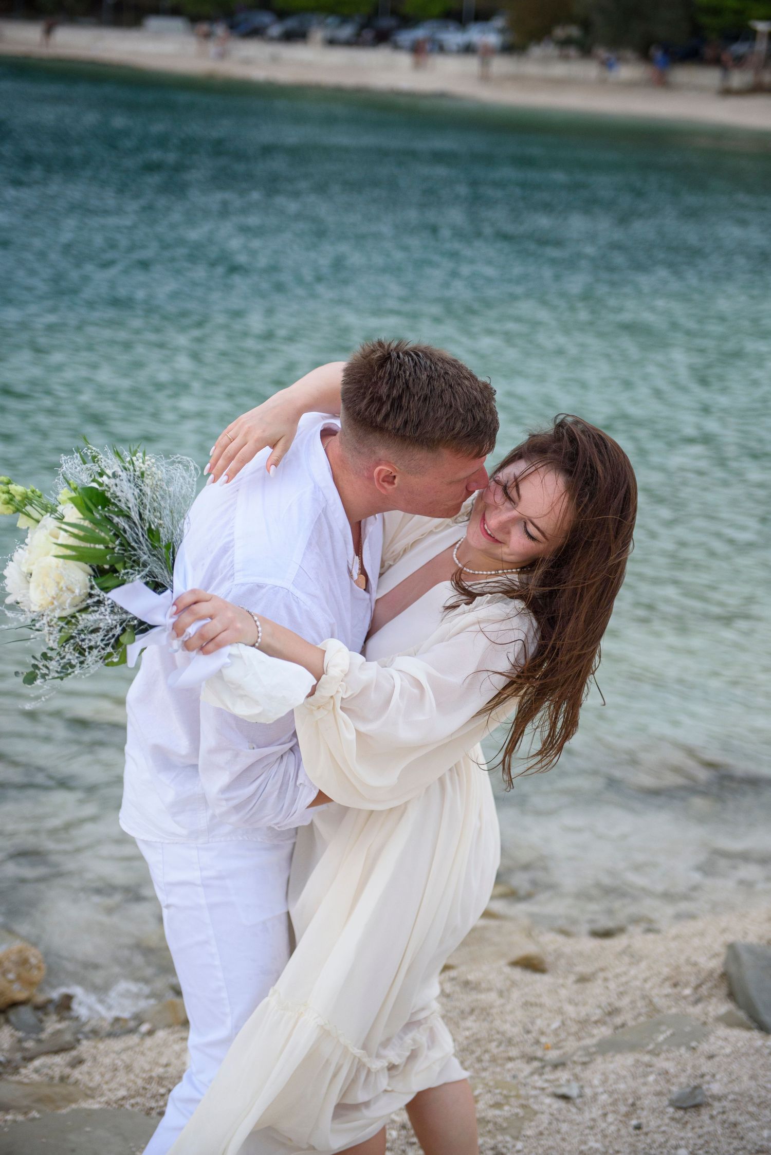 Beach elopement photography in Split, Croatia