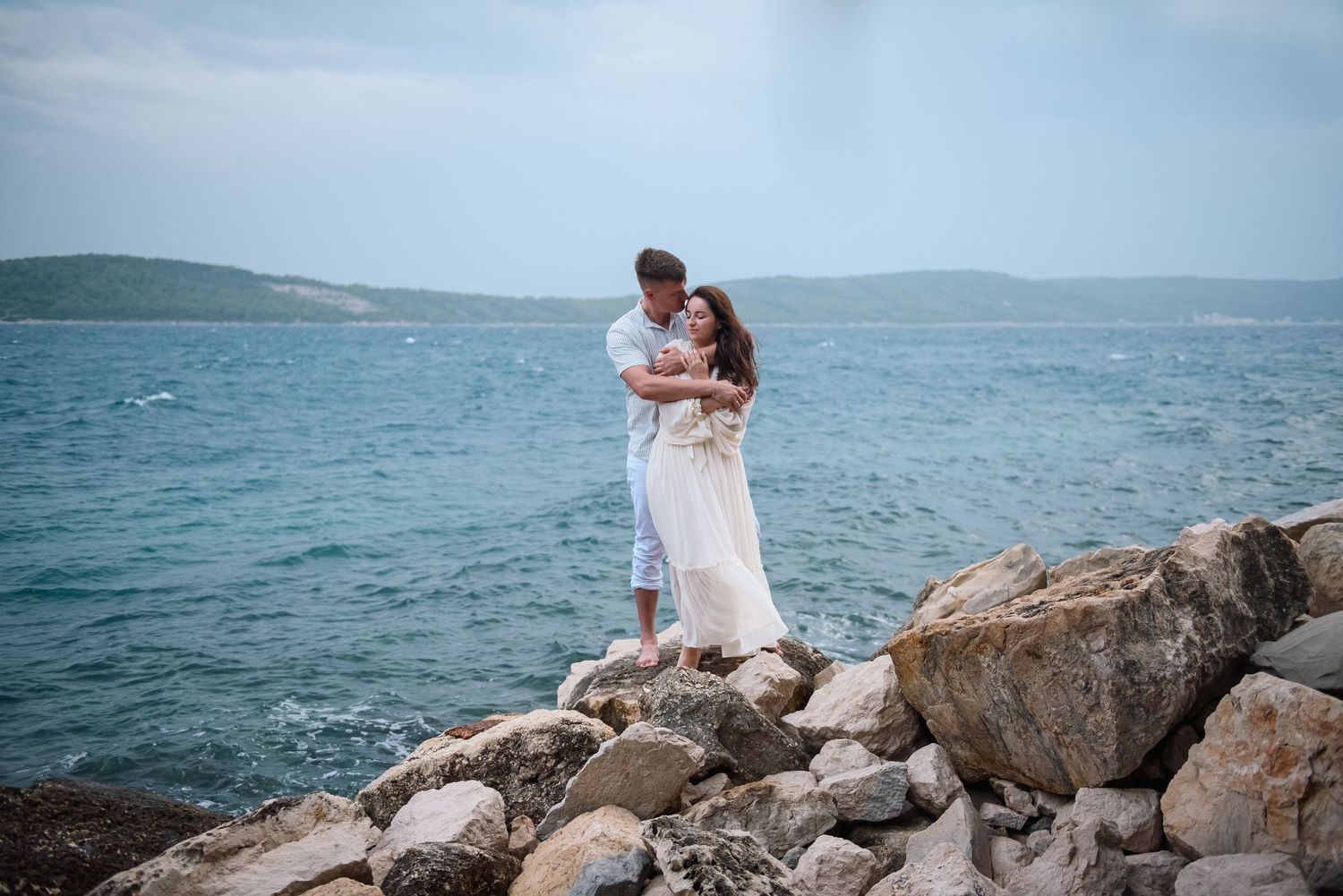 Beach elopement photography in Split, Croatia