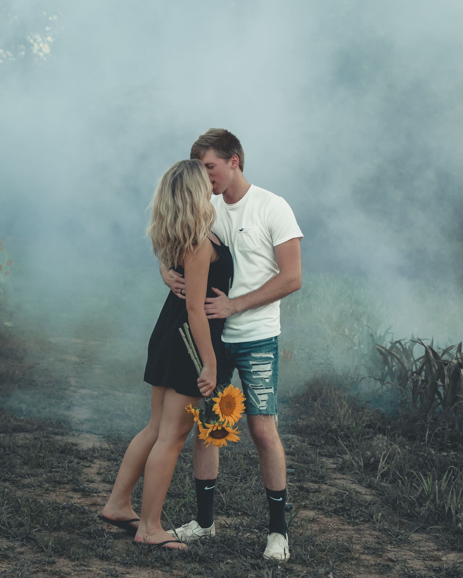 sunflower couple session