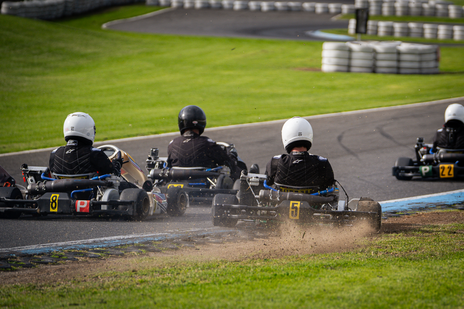 Number 5 runs wide at Turn 1 at Todd Rd