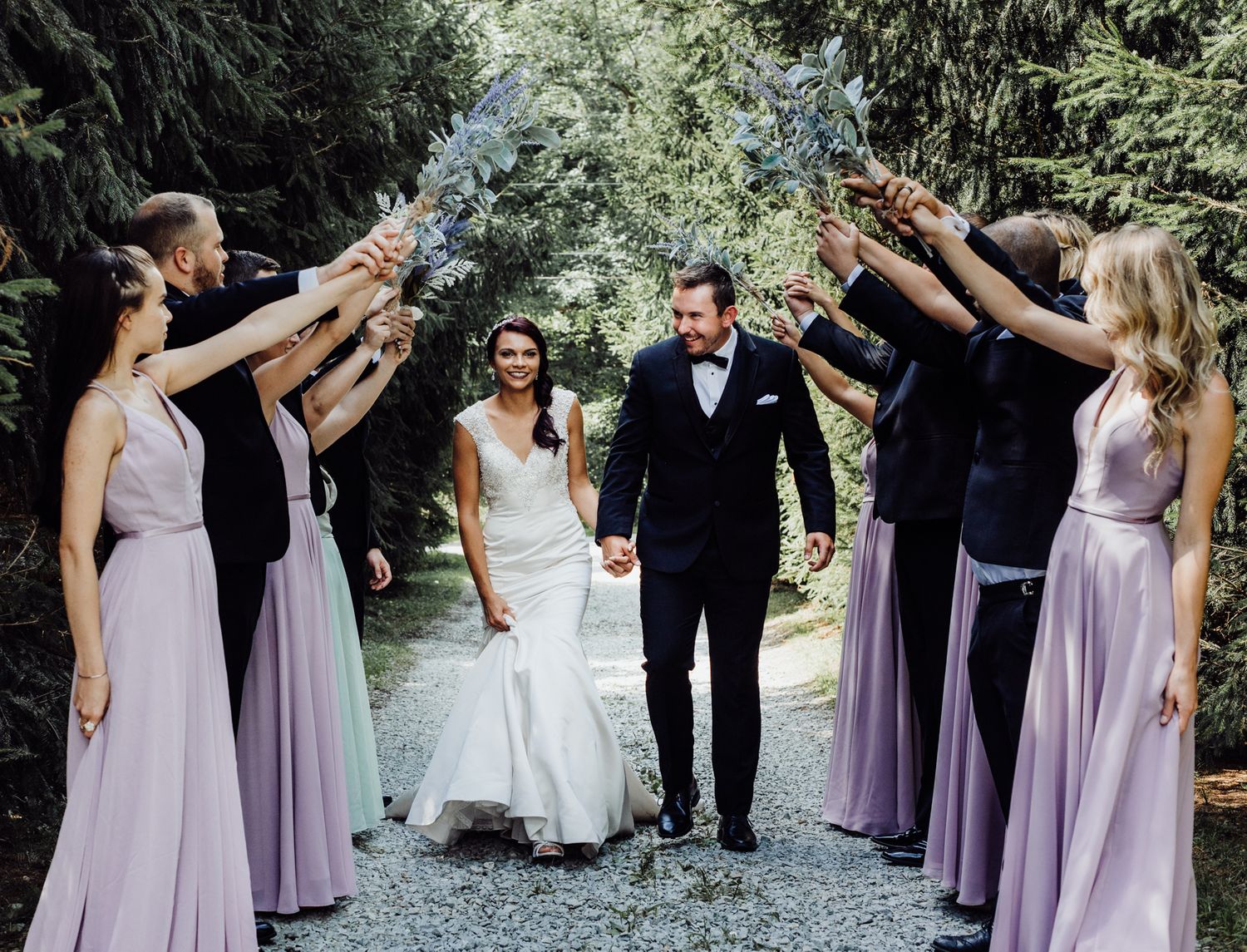 Tunnel of love at a wedding