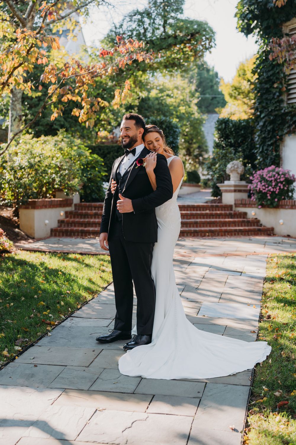 Best Northern Virginia Wedding Photographer captures stunning bride and groom at the inn at little Washington