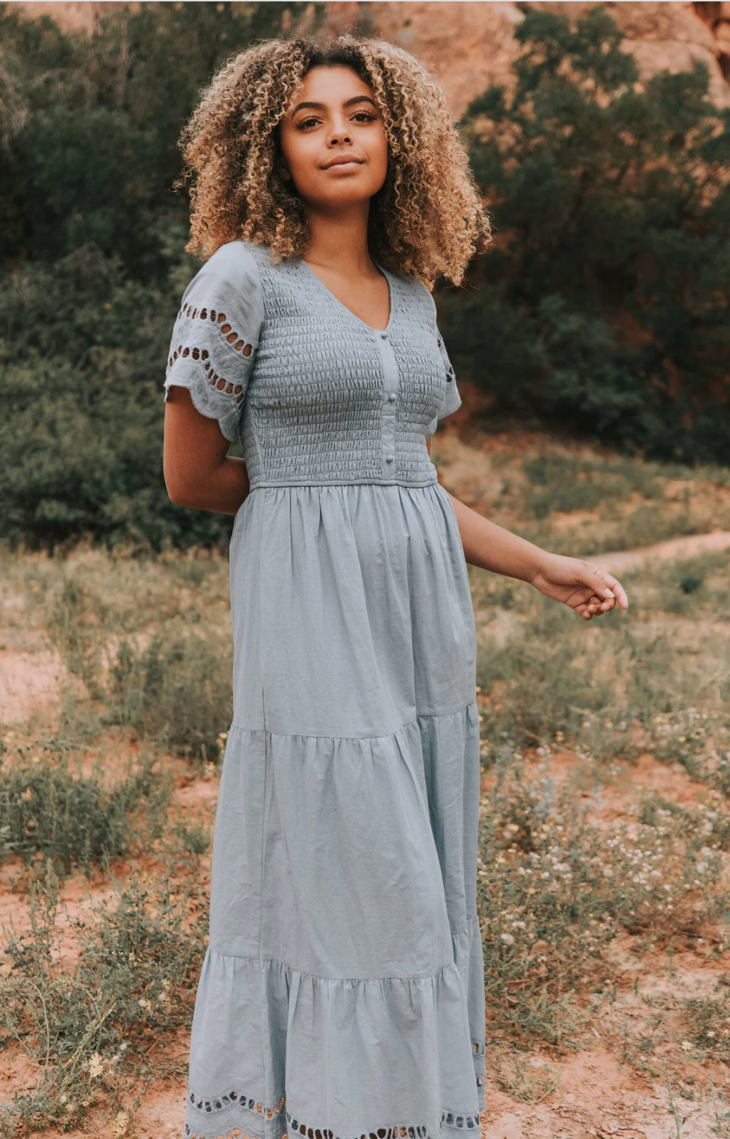 white flowy dress beach Nora Baby Dress – Violette Field Threads main image 0