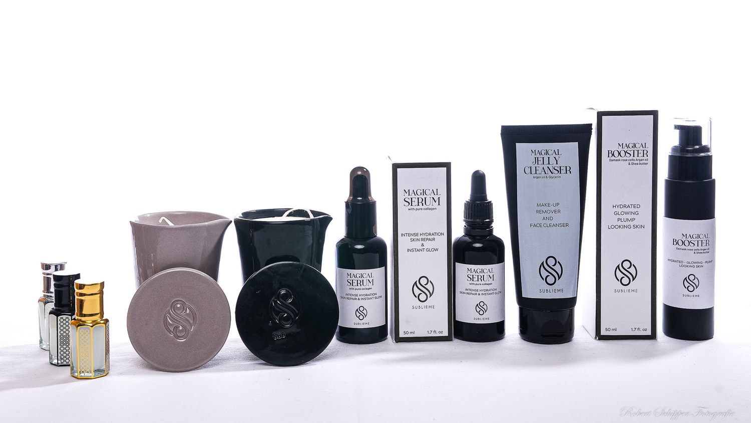assortiment schoonheidsproducten van MYN Cosmetics