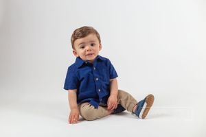 birthday photos, first birthday boy, toddler portraits with white backdrop