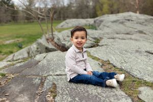 little boy on rock, fall photo shoot, outdoor photo session