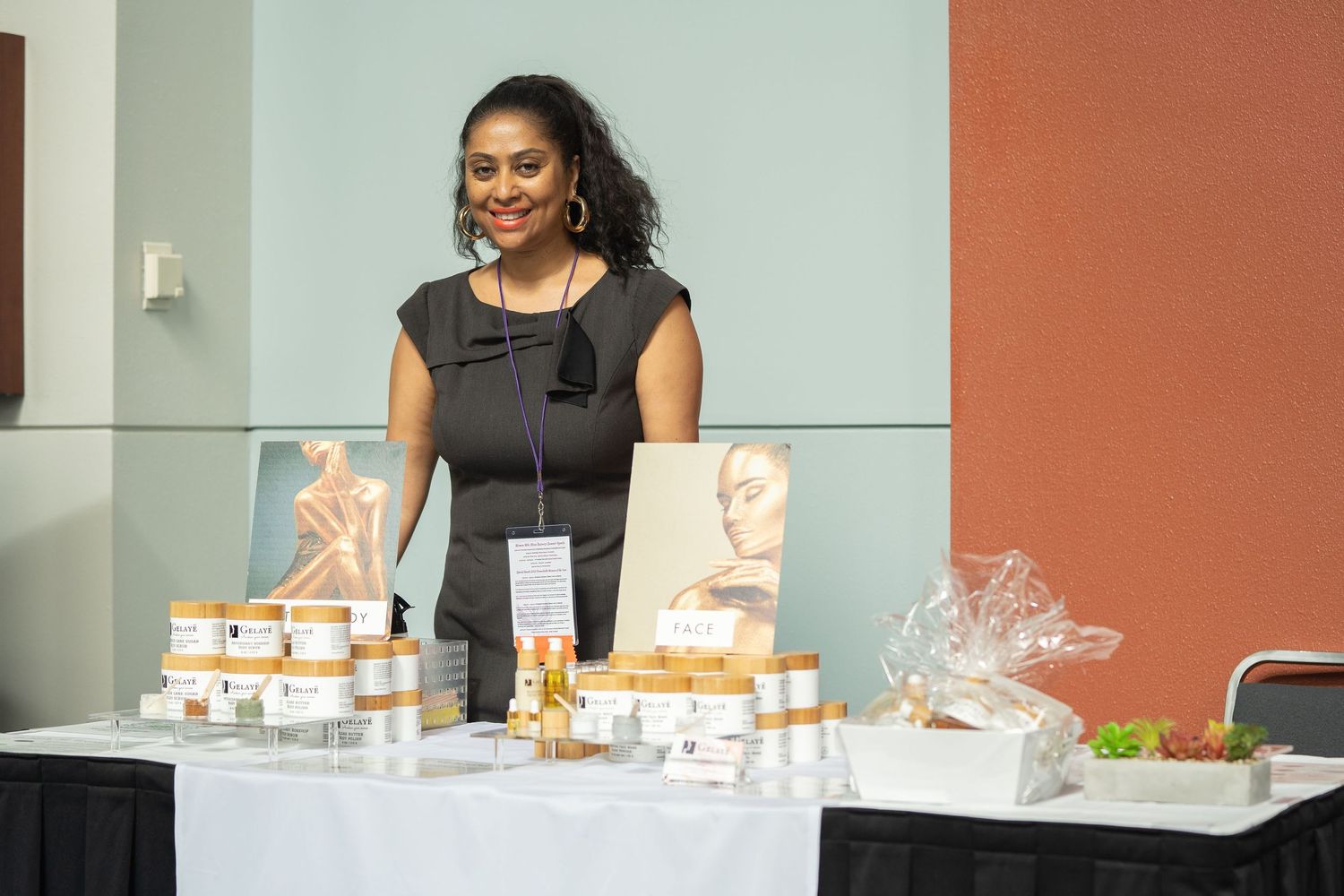 Entrepreneur at women's networking event
