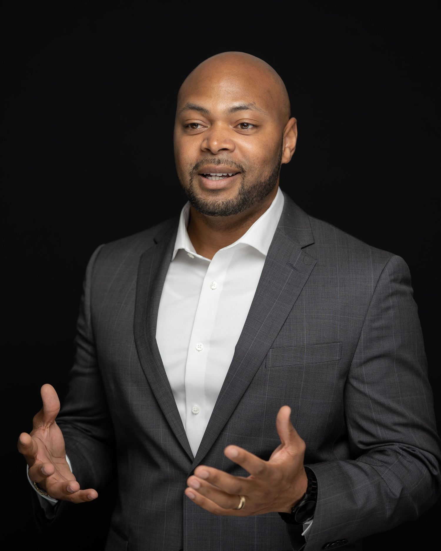 Executive director speaking at networking event