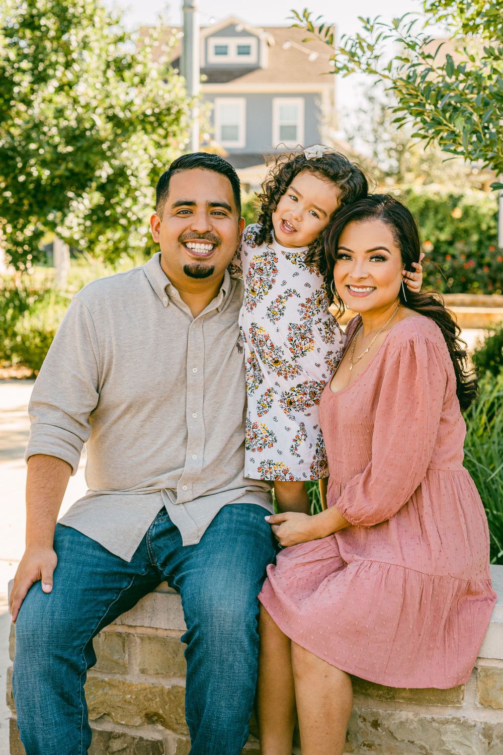 a family photo in the park