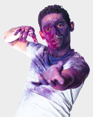 reaching out, dancing, purple, contact, connecting