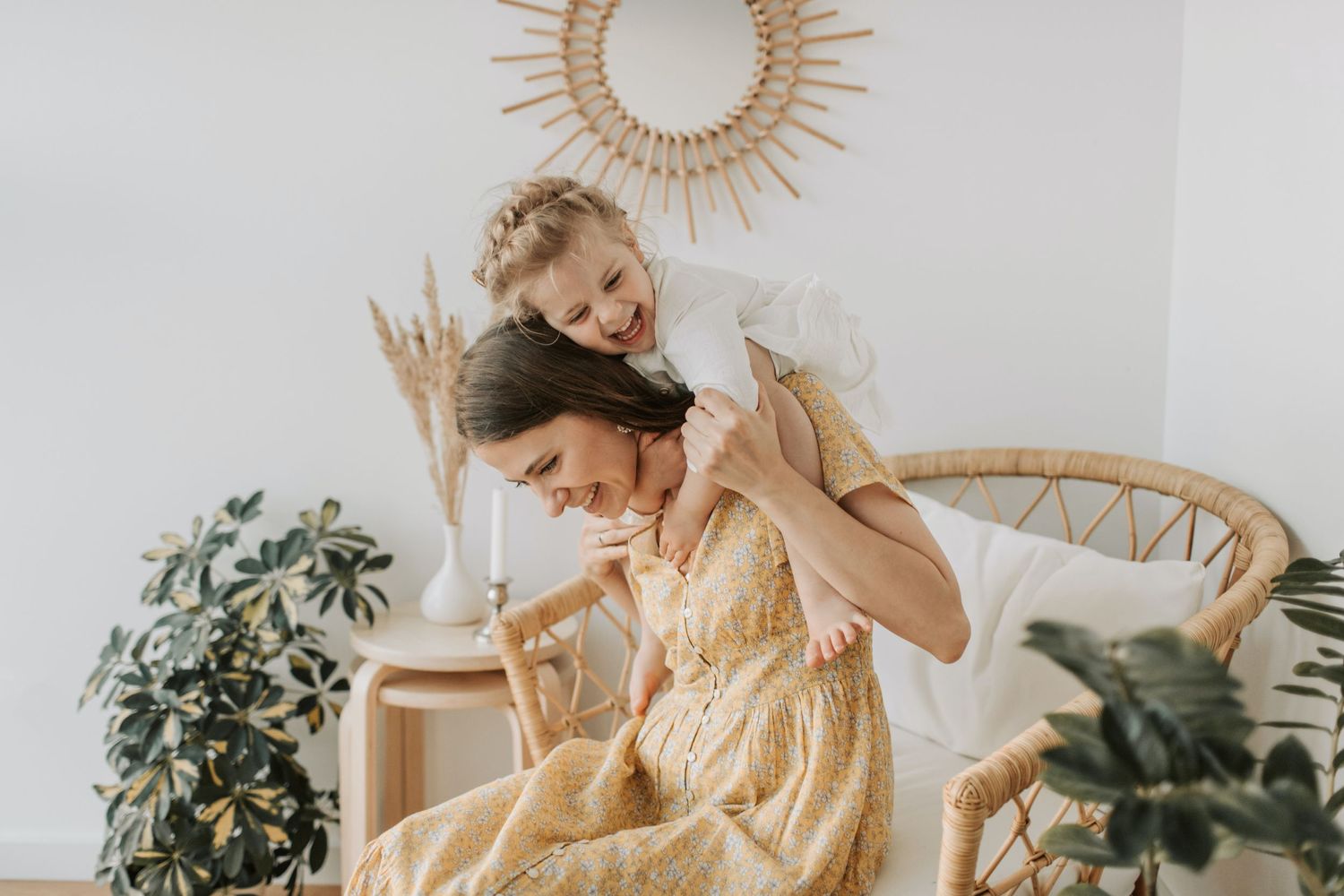 albertvphotos, mother and daughter playing and laughing together