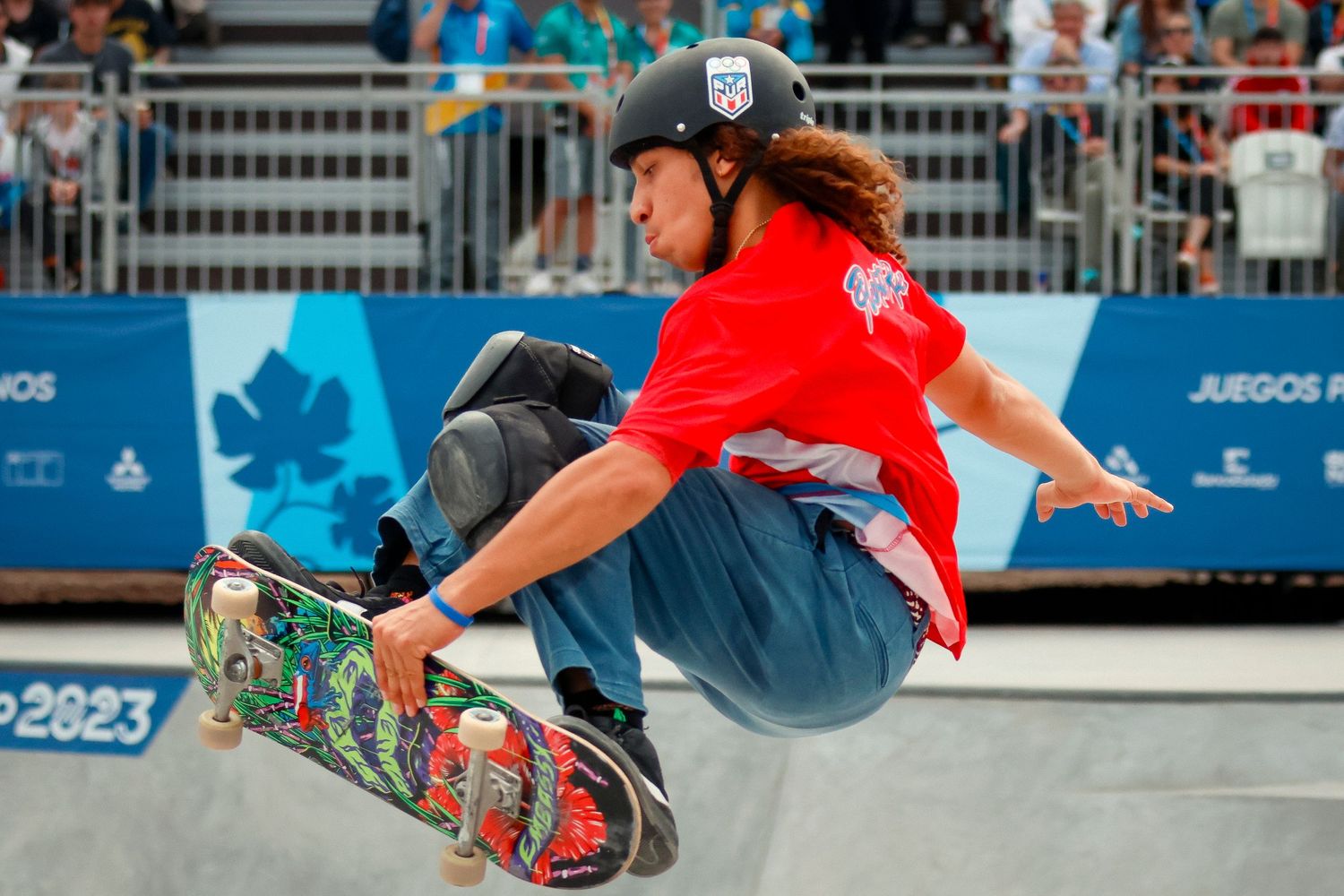 Steven Piñeiro Puerto Rican skateboarder, debuts at Pan American Games Santiago 2023 clinching the bronze medal in skate