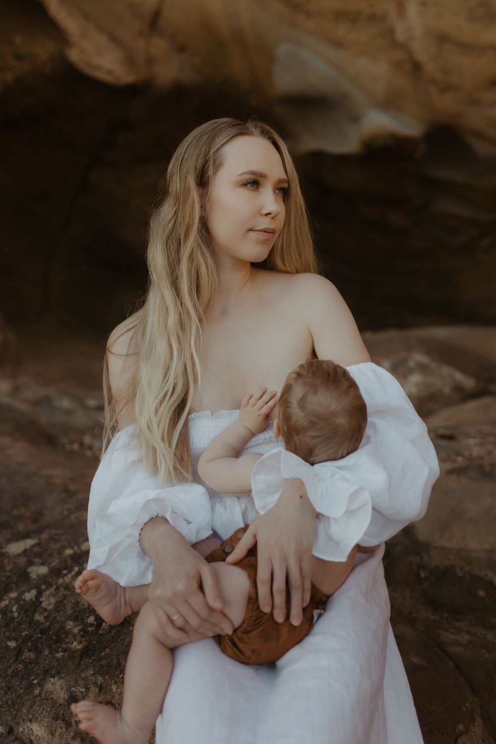 Motherhood Photography, Beautiful mother breastfeeding