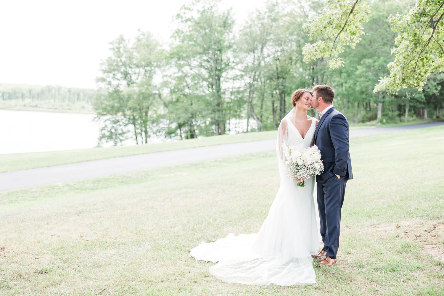 Pocono Summer Wedding Bride and Groom Portrait