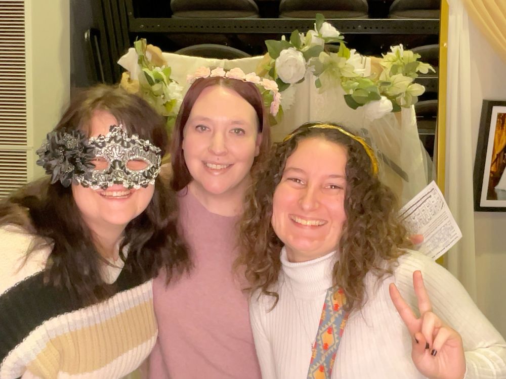 A memorable snapshot from Michele McCoy's photo booth at the 2024 Twin Lakes Radio Bridal Expo