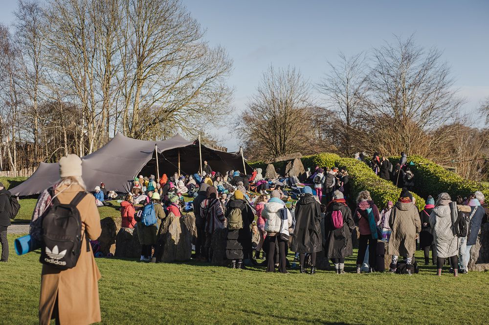women celebrating Celtic traditions and enjoying breathwork, yoga and other empowering, holistic activities during Festival mna at Dun na Si