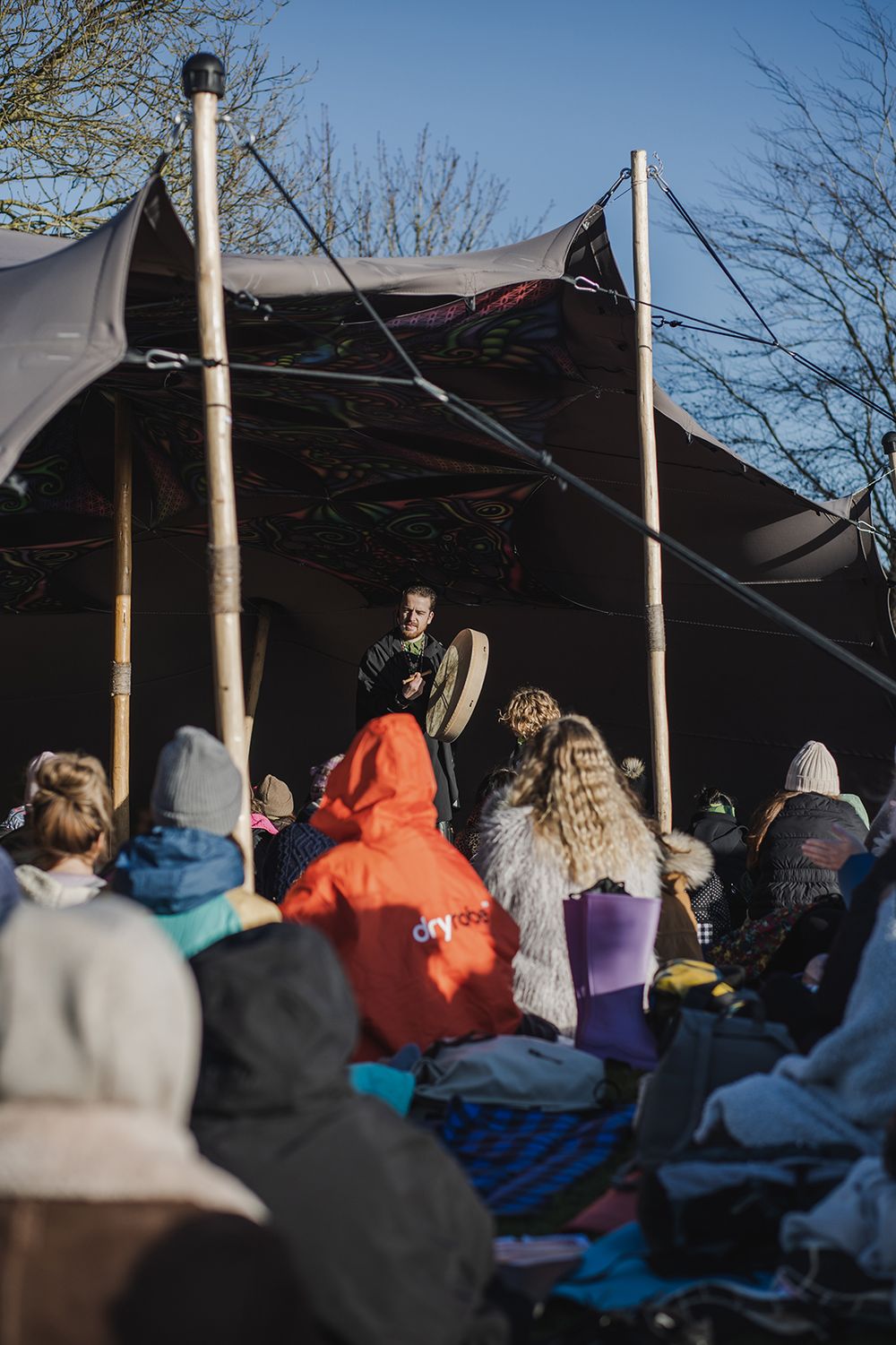women celebrating Celtic traditions and enjoying breathwork, yoga and other empowering, holistic activities during Festival mna at Dun na Si
