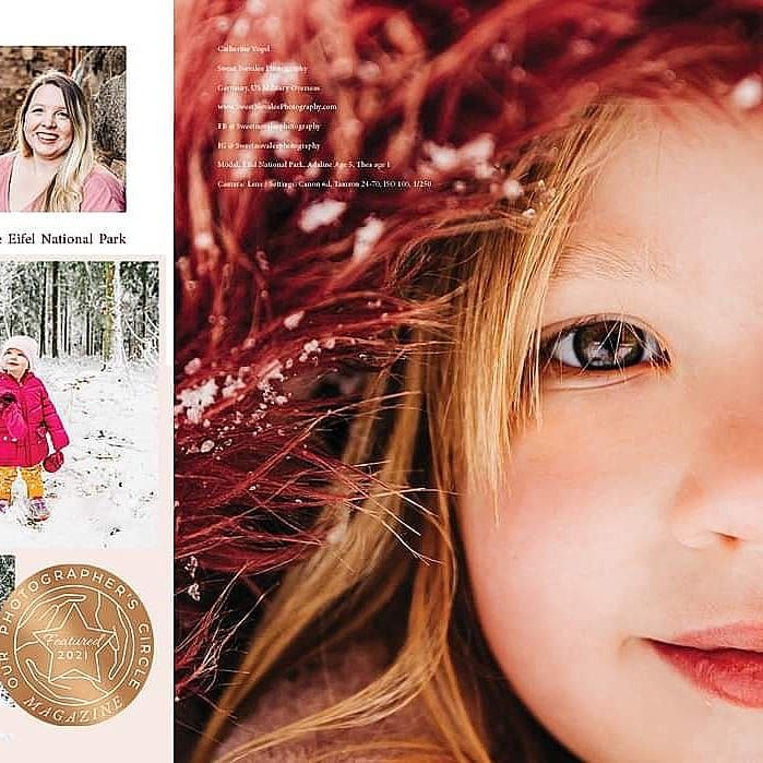Collection of photography portfolio images with macro detail and winter scenes.