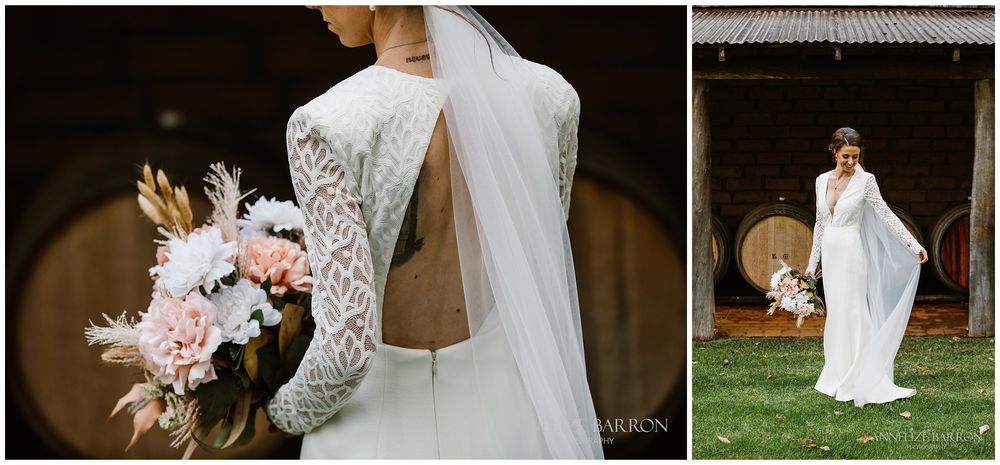 Happs Winery Wedding brides wedding dress