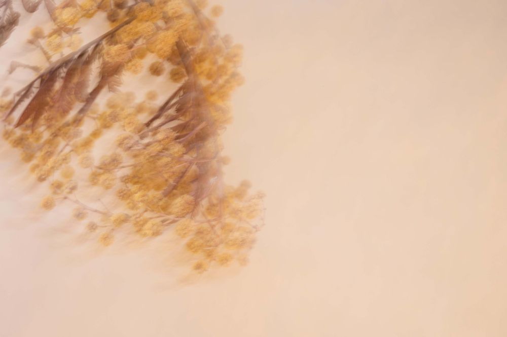 Abstract watercolor texture in warm autumn colors against beige background.